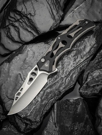 Civivi Biophase Button Lock Knife For Everyday Carry With Premium Nitro V Clip Point Blade And G10 Overlay by Civivi