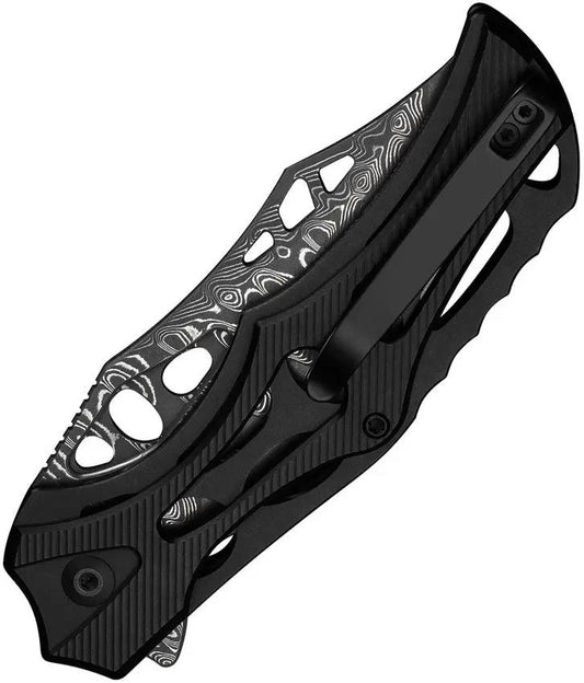 Civivi Biophase Button Lock Damascus Steel EDC Knife With Clip Point Blade Extended Tang by Civivi