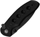 Civivi Triptych Button Lock Folding Knife Black G10 Handle 14C28N Drop Point EDC by Civivi