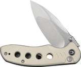 Civivi Triptych Button Lock Premium Folding Knife Ivory G10 Handle 14C28N Sandvik Satin Blade 3in EDC by Civivi