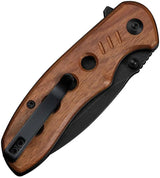 Civivi Triptych Button Lock Folding Knife 3in Blade With Brown Wood Handle Premium EDC Ready Case by Civivi