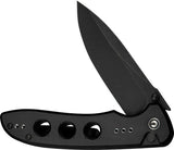 Civivi Hyperpulse Button Lock Folding Knife 3.5in Drop Point Blade Black Aluminum Handle For EDC Enthusiasts by Civivi
