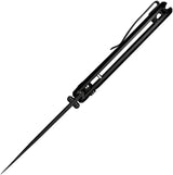 Civivi Hyperpulse Button Lock Folding Knife 3.5in Drop Point Blade Black Aluminum Handle For EDC Enthusiasts by Civivi