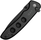 Civivi Hyperpulse Button Lock Folding Knife 3.5in Drop Point Blade Black Aluminum Handle For EDC Enthusiasts by Civivi