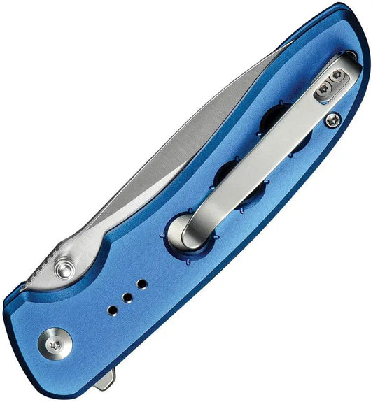 Civivi Hyperpulse Button Lock Knife With Blue Aluminum Handle 14C28N Sandvik Blade 4.5in Closed For EDC Enthusiasts by Civivi