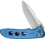 Civivi Hyperpulse Button Lock Knife With Blue Aluminum Handle 14C28N Sandvik Blade 4.5in Closed For EDC Enthusiasts by Civivi