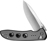 Civivi Hyperpulse Button Lock Folding Knife For EDC Enthusiasts Gray Aluminum Handle 14C28N Drop Point by Civivi