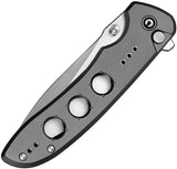 Civivi Hyperpulse Button Lock Folding Knife For EDC Enthusiasts Gray Aluminum Handle 14C28N Drop Point by Civivi