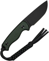 Civivi Timberbark Fixed Blade Knife For Outdoor EDC Premium Full Tang 3.25in 14C28N Drop Point Green Canvas Micarta by Civivi