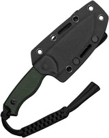 Civivi Timberbark Fixed Blade Knife For Outdoor EDC Premium Full Tang 3.25in 14C28N Drop Point Green Canvas Micarta by Civivi