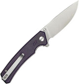 Civivi Merit Linerlock Knife With Purple Micarta Handle Satin 14C28N Drop Point Blade For EDC Enthusiasts by Civivi