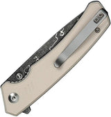Civivi Merit Linerlock Damascus Knife With Ivory G10 Handle For EDC Enthusiasts And Collectors by Civivi