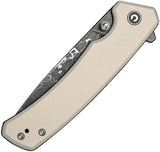 Civivi Merit Linerlock Damascus Knife With Ivory G10 Handle For EDC Enthusiasts And Collectors by Civivi