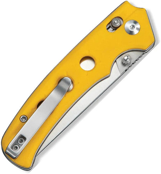 Civivi Noctis Crossbar Lock Knife Yellow G10 Handle Three Inch Satin Nitro V Blade EDC by Civivi