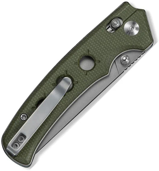 Civivi Noctis Crossbar Lock Knife Green Canvas Micarta Nitro V Blade 3in Stonewash For EDC by Civivi