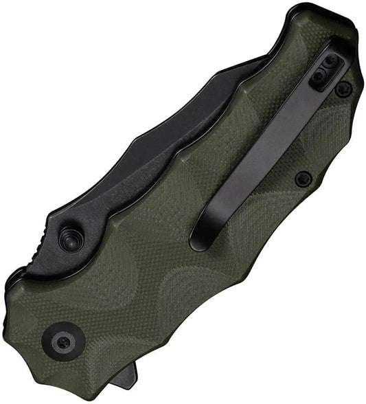Civivi Natterjack Button Lock Folding Knife For EDC Enthusiasts With OD Green G10 Handle And 14C28N Steel by Civivi