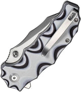 Civivi Natterjack Button Lock Knife With Satin 14C28N Sandvik Blade Black White G10 Handle EDC Everyday Carry by Civivi