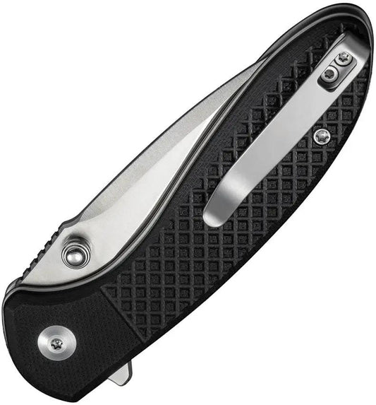 Civivi Faeger Button Lock Knife Black G10 Handle Satin 3in 14C28N Blade Premium EDC by Civivi