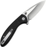 Civivi Faeger Button Lock Knife Black G10 Handle Satin 3in 14C28N Blade Premium EDC by Civivi