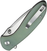 Civivi Faeger Button Lock Jade G10 Knife For EDC, 3 Inch Satin 14C28N Blade, Extended Tang by Civivi