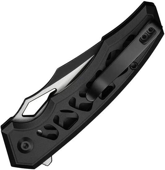 Civivi Anaaki Button Lock Knife With Nitro V Steel Clip Point Black Aluminum Handle For EDC Enthusiasts by Civivi