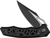 Civivi Anaaki Button Lock Knife With Nitro V Steel Clip Point Black Aluminum Handle For EDC Enthusiasts by Civivi