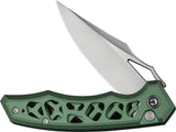 Civivi Anaaki Button Lock Knife Green Aluminum Handle Pocket Clip 3in Nitro V Blade For EDC Enthusiasts by Civivi