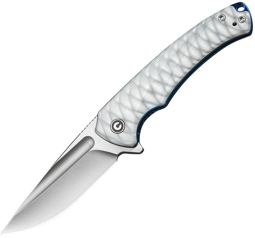 Civivi Voidflare Folding Knife Linerlock With White Resin Handle 14C28N Drop Point Blade For EDC by Civivi