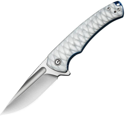 Civivi Voidflare Folding Knife Linerlock With White Resin Handle 14C28N Drop Point Blade For EDC by Civivi