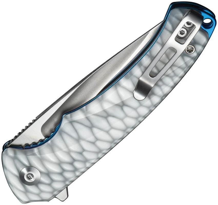 Civivi Voidflare Folding Knife Linerlock With White Resin Handle 14C28N Drop Point Blade For EDC by Civivi
