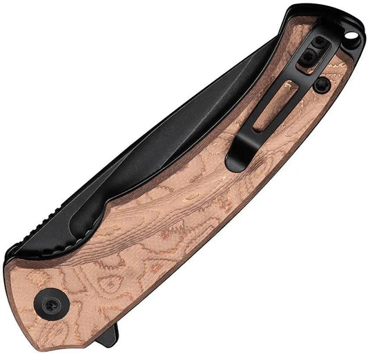 Civivi Voidflare Linerlock Copper Knife for EDC Enthusiasts with 3in 14C28N Drop Point Blade and G10 Copper Foil Handle by Civivi
