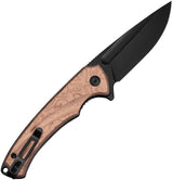 Civivi Voidflare Linerlock Copper Knife for EDC Enthusiasts with 3in 14C28N Drop Point Blade and G10 Copper Foil Handle by Civivi