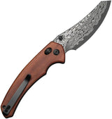 Civivi Sixgill Crossbar Lock Knife With Premium Damascus Blade And Brown Wood Handle For EDC Enthusiasts by Civivi