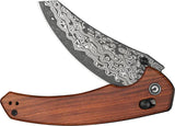 Civivi Sixgill Crossbar Lock Knife With Premium Damascus Blade And Brown Wood Handle For EDC Enthusiasts by Civivi