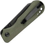 Civivi Crabby Linerlock Folding Knife OD Green G10 14C28N Sheepsfoot Blade For EDC Enthusiasts Premium by Civivi