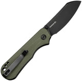 Civivi Crabby Linerlock Folding Knife OD Green G10 14C28N Sheepsfoot Blade For EDC Enthusiasts Premium by Civivi