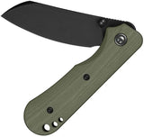 Civivi Crabby Linerlock Folding Knife OD Green G10 14C28N Sheepsfoot Blade For EDC Enthusiasts Premium by Civivi