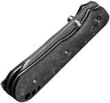 Civivi Crabby Linerlock Damascus Knife With Shredded Carbon Fiber Handle EDC Ready by Civivi