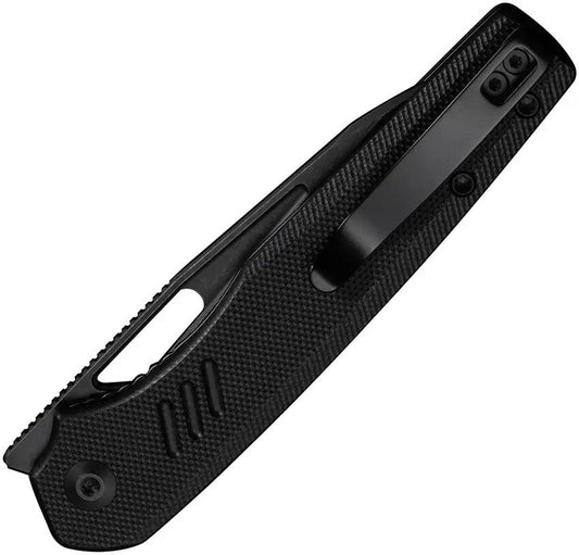 Civivi Guile Linerlock Knife For EDC With Premium 3.25 Inch Wharncliffe Blade, 14C28N Stainless, Black G10 by Civivi