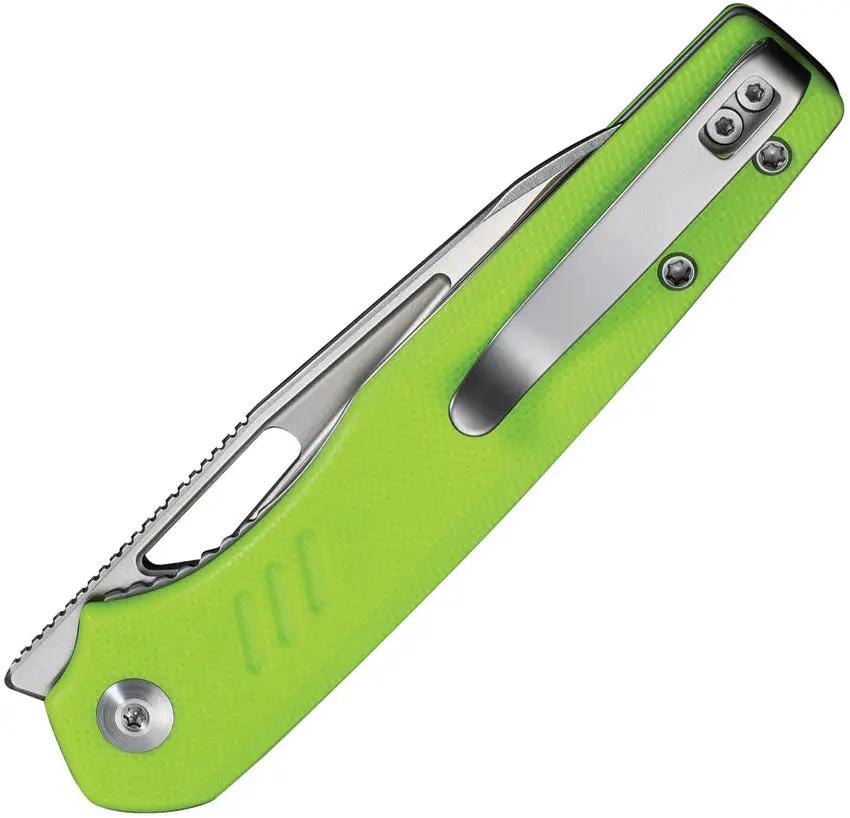 Civivi Guile Linerlock Knife With Satin 14C28N Sandvik Wharncliffe Blade Green G10 Handle Premium EDC by Civivi