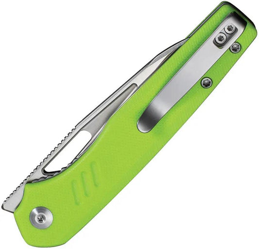 Civivi Guile Linerlock Knife With Satin 14C28N Sandvik Wharncliffe Blade Green G10 Handle Premium EDC by Civivi