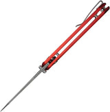 Civivi Pragma Prime Button Lock Knife Red Aluminum Handle Wharncliffe Blade For EDC Enthusiasts by Civivi
