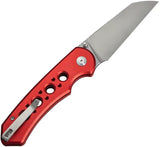 Civivi Pragma Prime Button Lock Knife Red Aluminum Handle Wharncliffe Blade For EDC Enthusiasts by Civivi