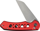 Civivi Pragma Prime Button Lock Knife Red Aluminum Handle Wharncliffe Blade For EDC Enthusiasts by Civivi