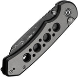 Civivi Pragma Prime Button Lock Knife Gray Damascus Wharncliffe 3.5In EDC Aluminum Handle by Civivi