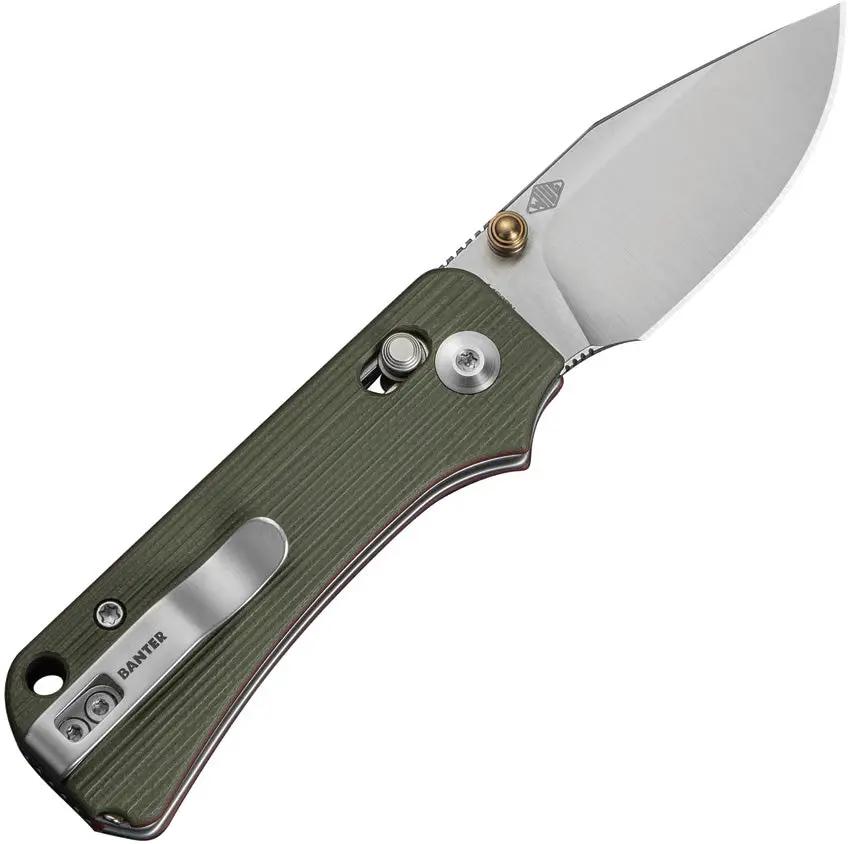 Civivi Baby Banter 2 Crossbar Lock Knife With Green G10 Handle And Toothpick In Handle Premium EDC Enthusiasts by Civivi