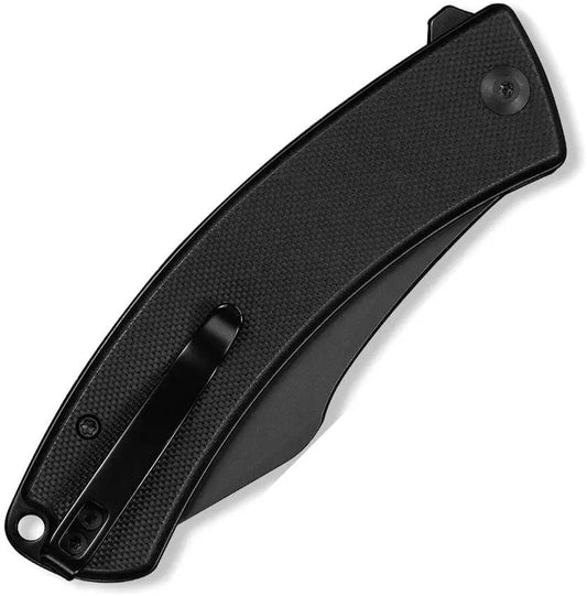Civivi Outlaw Muk Button Lock Folding Knife 14C28N Steel Black G10 Handle EDC Everyday Carry by Civivi