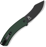 Civivi Outlaw Muk Button Lock Knife Green G10 3.5in 14C28N Sandvik Steel Nesmuk Style EDC by Civivi