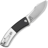 Civivi Outlaw Muk Button Lock Folding Knife Nesmuk Style Blade 14C28N Satin G10 Handle For EDC Enthusiasts by Civivi