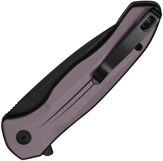 Civivi Kitefin Button Lock Knife Purple Aluminum Handle 14C28N Drop Point Blade Premium Pocket Clip EDC by Civivi